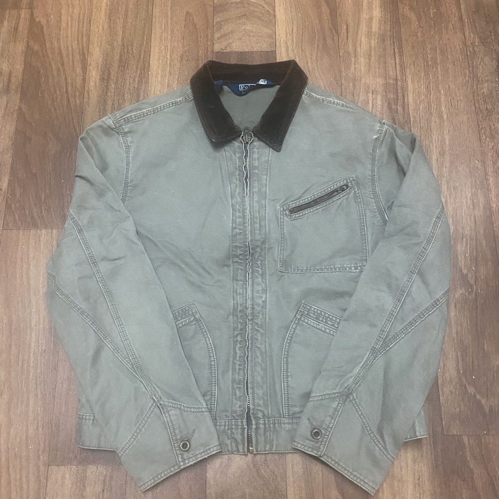 Polo by Ralph Lauren Olive Field Jacket with Brown Corduroy Collar